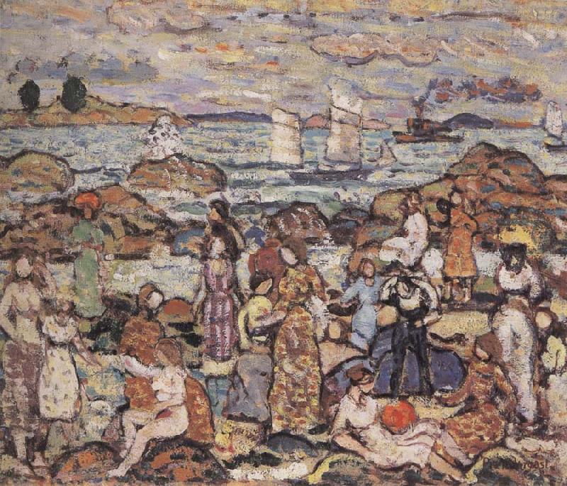 unknow artist Beach scene